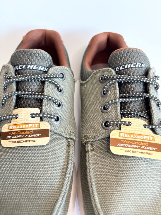 Skechers Relaxed Fit Elent-Mosen Boat Shoes Air Cooled Memory Foam Men’s 8.5